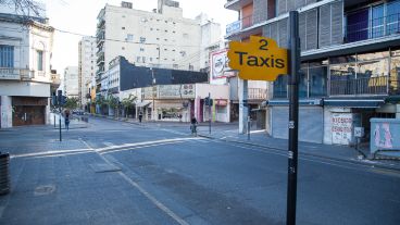 Sin taxis en la ciudad.