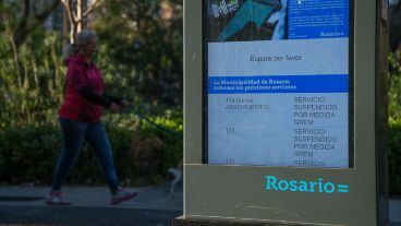 Colectivos fuera de servicio.