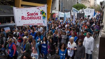 Se realizaron diversas y masivas marchas por el centro de la ciudad.