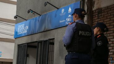 Presencia policial tras el ataque.