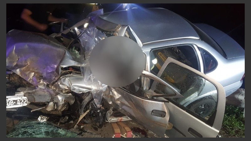 La foto que le mandaron a Eva del siniestro.