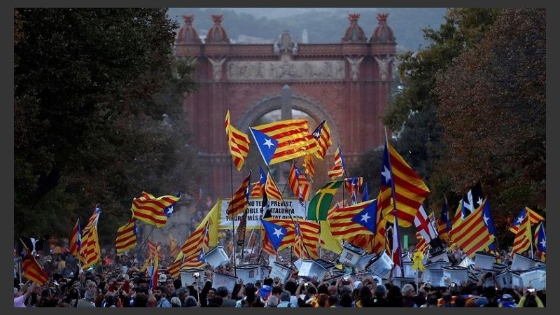 Los catalanes salieron a marchar y hubo algunos incidentes.