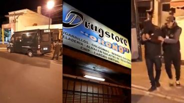 Imágenes del allanamiento en Oroño al 800, San Lorenzo.