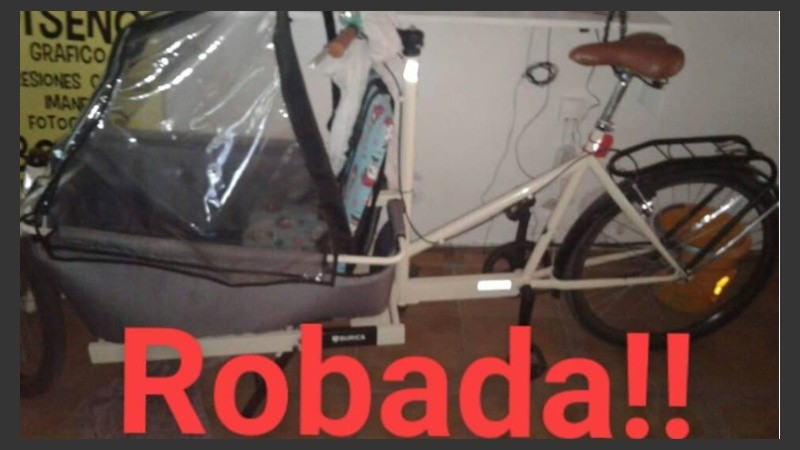 La bicicleta cargo de Melynda. 