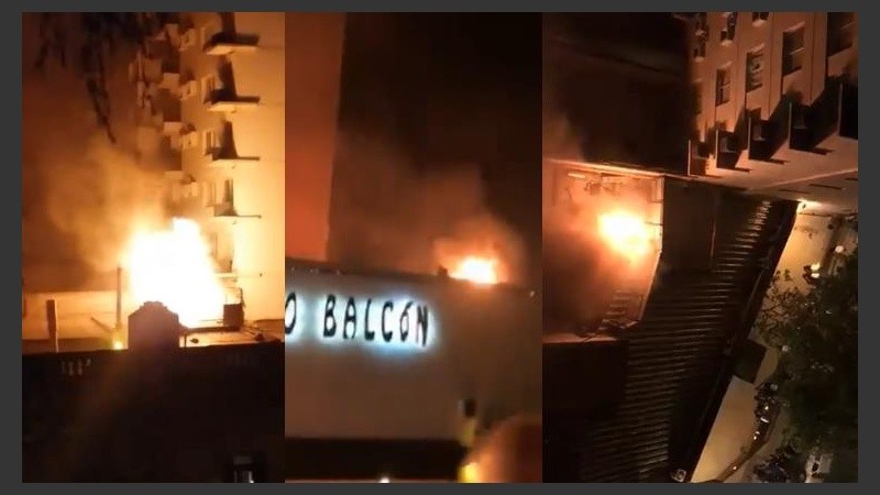 Los usuarios de las redes sociales registraron el fuego. 