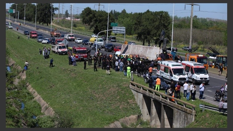 La zona del siniestro vial de la mañana de este miércoles.