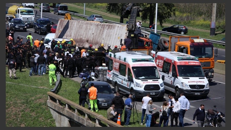 La zona del siniestro vial de la mañana de este miércoles.