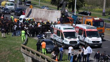 La zona del siniestro vial de la mañana de este miércoles.