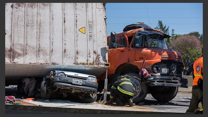 El sinietro vial en Circunvalación este miércoles por la mañana.