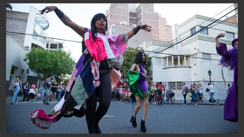 Todo el color de la movilización de este sábado a la tarde.