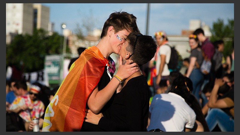 Todo el color de la movilización de este sábado a la tarde.