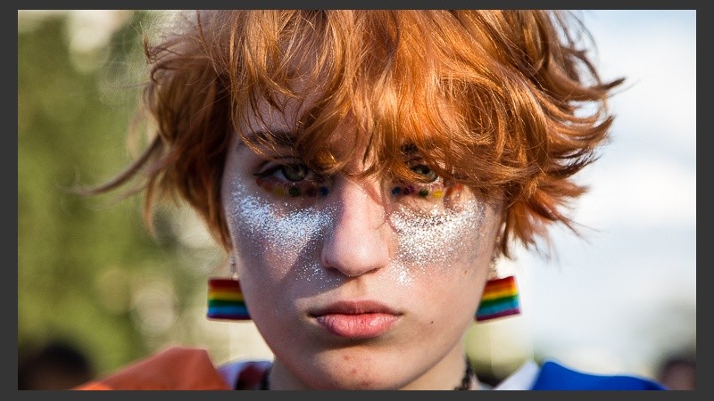 Todo el color de la movilización de este sábado a la tarde.