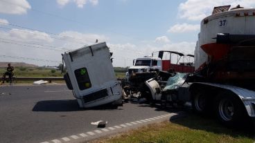 Una imagen del choque de este lunes en Circunvalación.