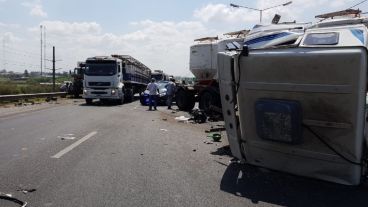 Una imagen del choque de este lunes en Circunvalación.