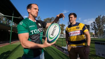 Los capitanes Luciano Fasoletti y Pedro Imhoff hablaron en la previa.