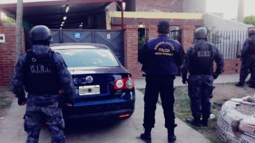 Uno de los lugares allanados.