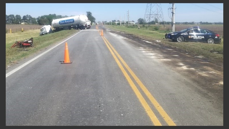 El violento choque en A012.