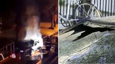 Así ardió y así quedó el coche.