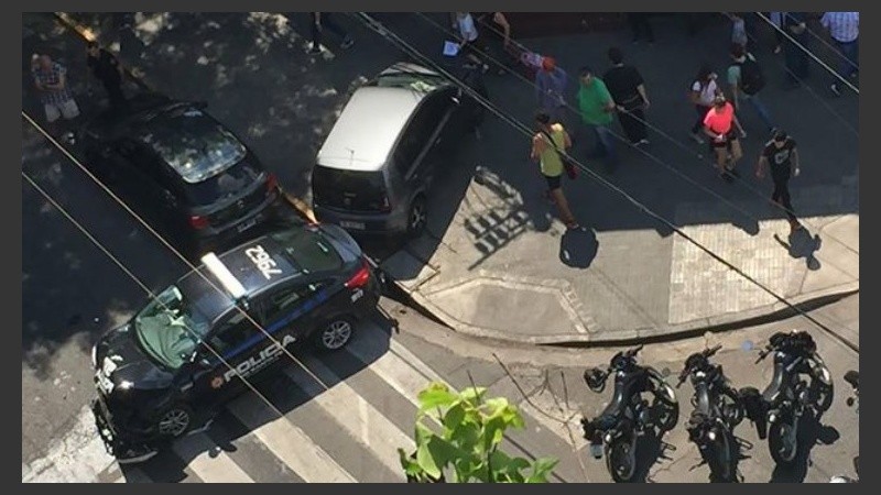 El choque en el macrocentro de Rosario.