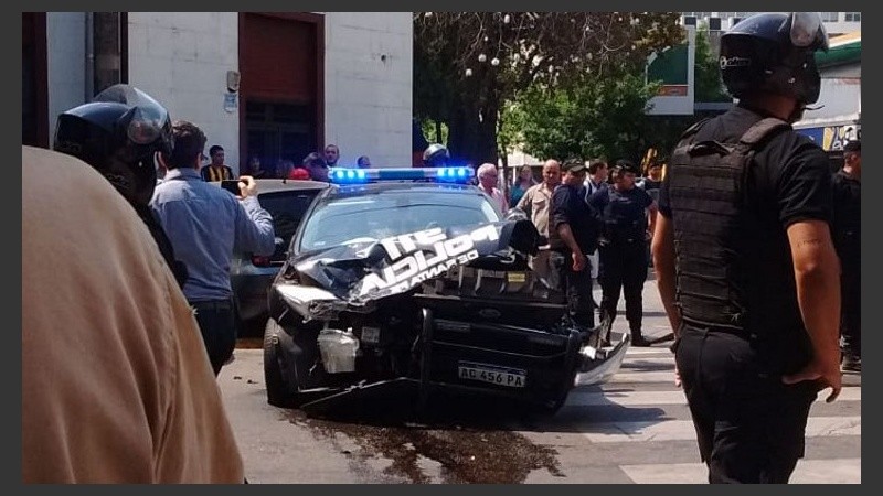 El choque en el macrocentro de Rosario.