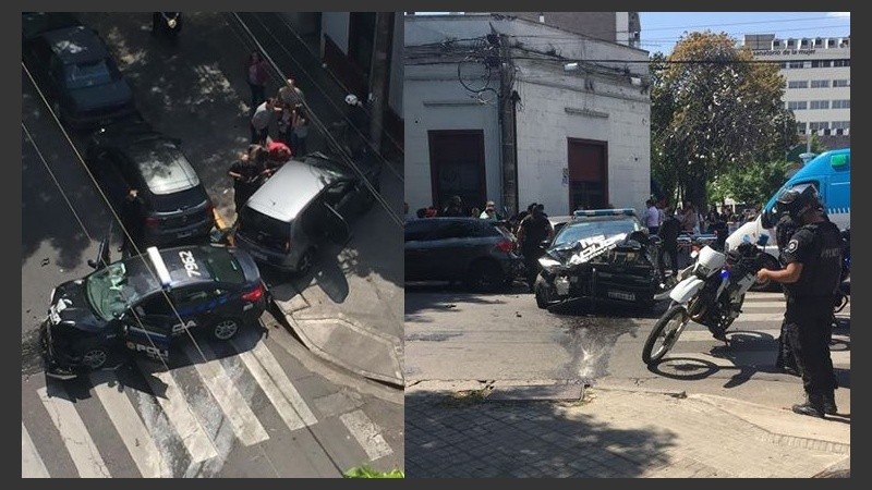 El choque en el macrocentro de Rosario.