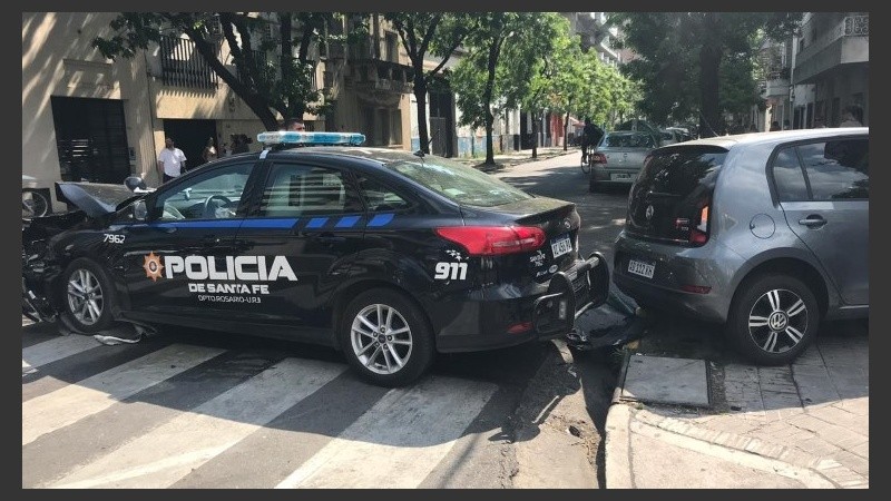 El choque en el macrocentro de Rosario.