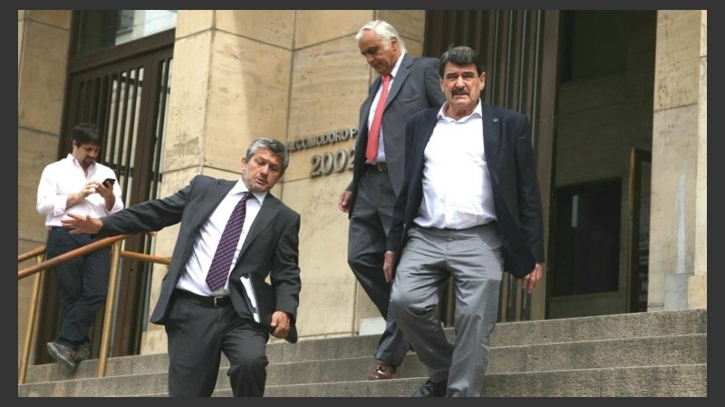 Padoán en una de sus visitas a Tribunales con sus abogados.