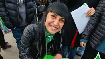 La feminista agredida este jueves en Santa Fe.