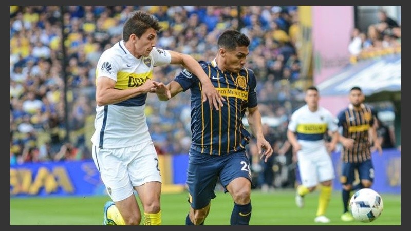 El último choque en la Bombonera, cuando Teo armó lío con su gol y su festejo. 