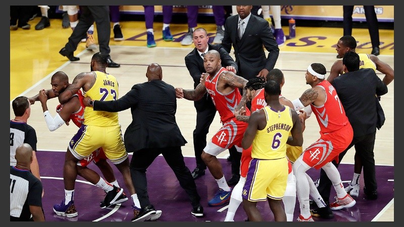 El momento de la pelea.