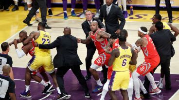 El momento de la pelea.