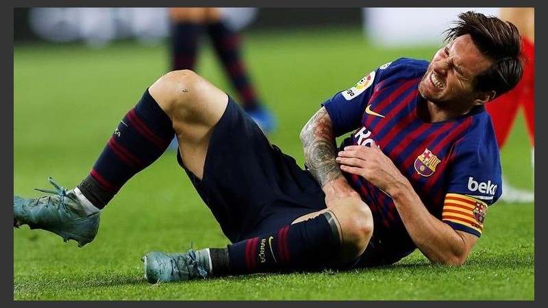 Messi se lesionó el sábado. 