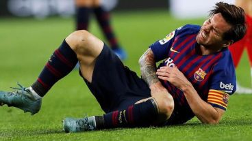 Messi se lesionó el sábado.