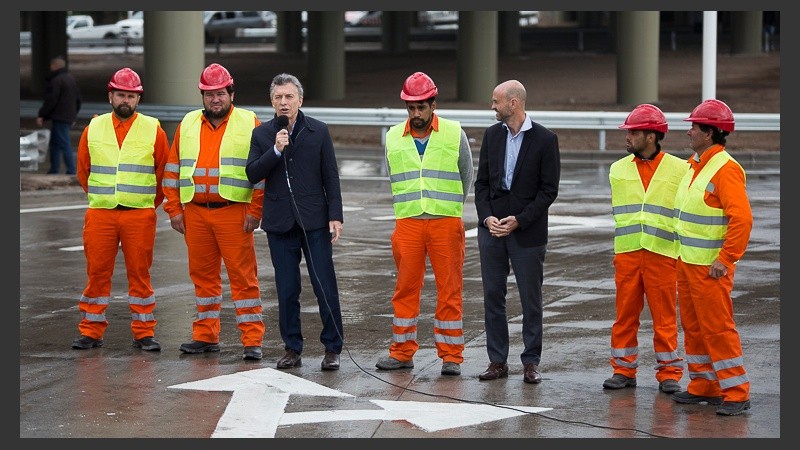 Macri en Rosario este lunes.