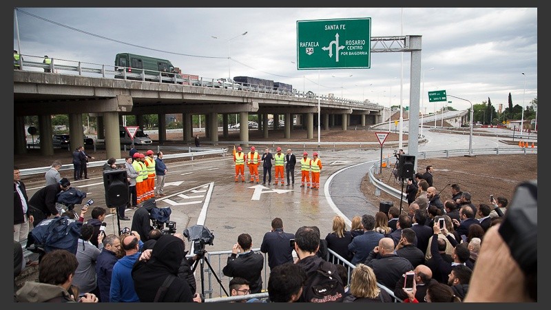 Macri en Rosario este lunes.