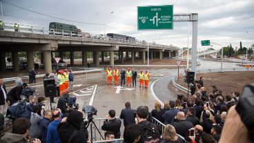 Macri en Rosario este lunes.