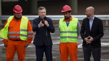 Macri en Rosario este lunes.