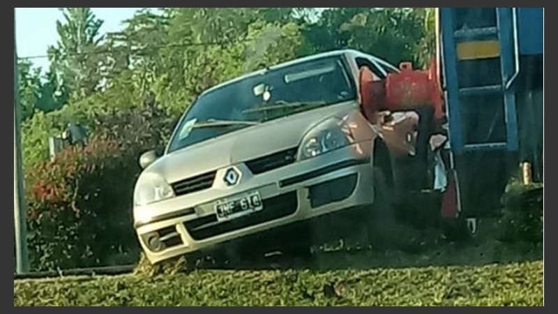 Así quedó el auto. 