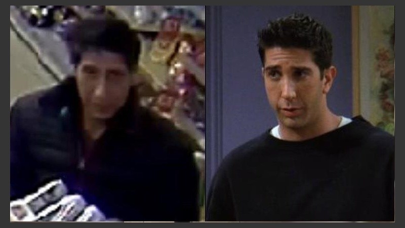 Izquierda, el ladrón de cerveza. Derecha, Ross. 