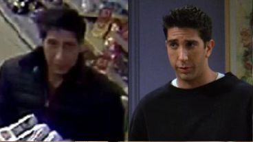 Izquierda, el ladrón de cerveza. Derecha, Ross.