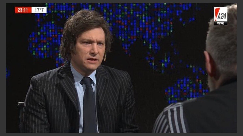 Milei fue entrevistado por Luis Novaresio. 