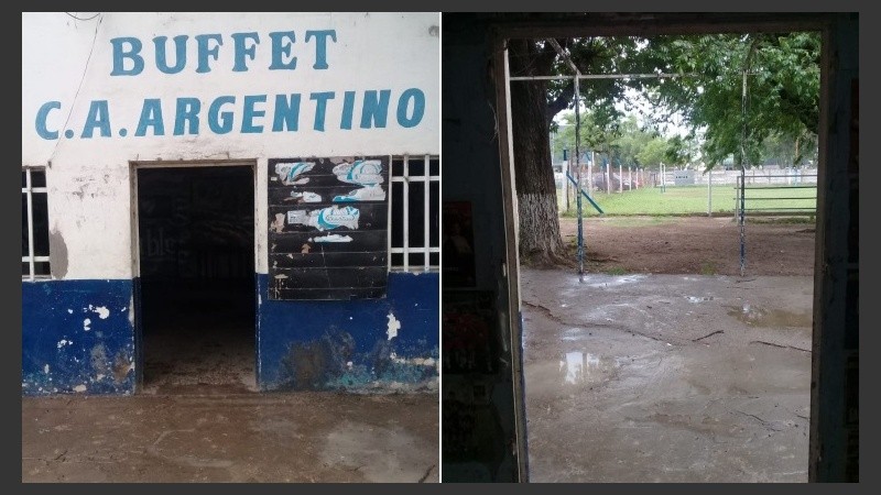 En el poli de Argentino se robaron hasta las puertas. 