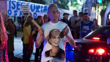 La protesta contra la suba en las tarifas de luz y gas.