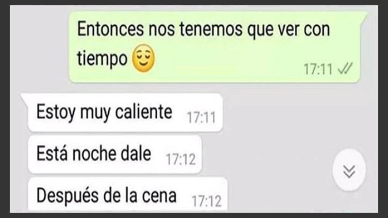 Parte del diálogo que habrían tenido.