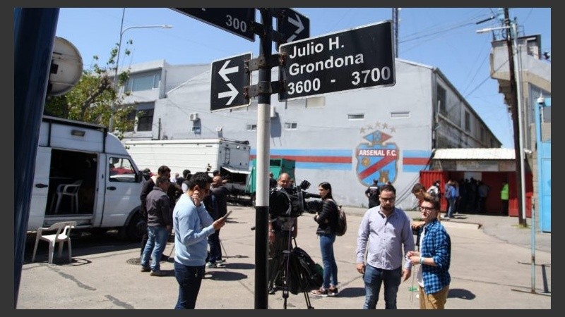 El homenaje a Grondona en las calles de Sarandí.