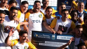 El festejo canalla tras el 2 a 0.