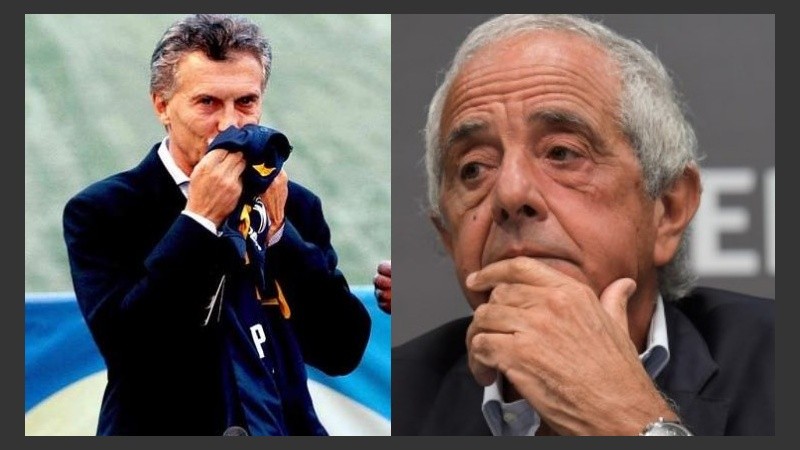 Macri, ex presidente de Boca, y D'Onofrio, actual titular de River.