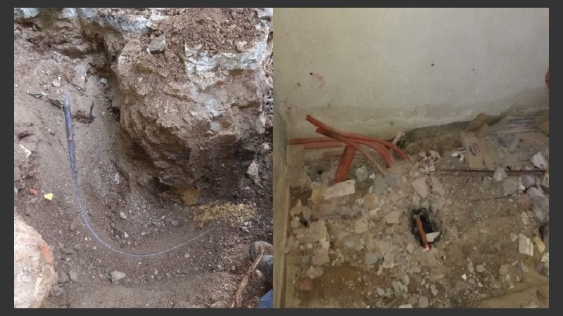 Encontraron tendidos clandestinos de luz y de gas.