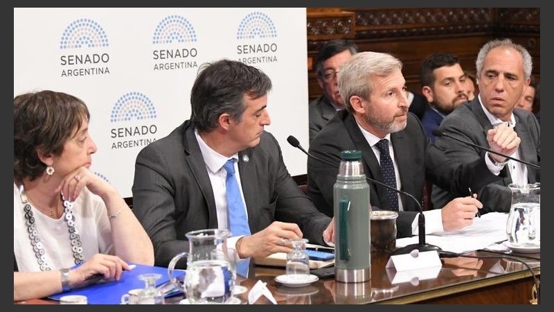 Frigerio este martes en el Senado.