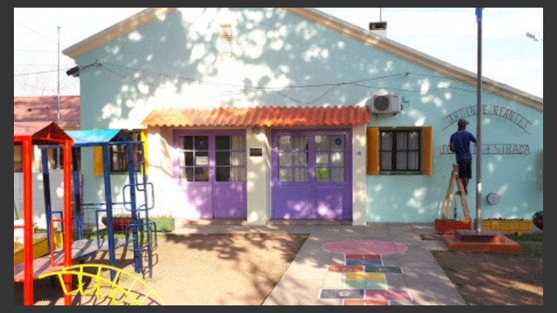 El jardín donde ocurrieron los hechos violentos con los nenes y nenas en Manfredi, Córdoba.